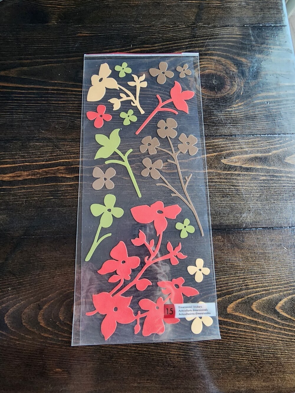 Jolee's Stickers ~ Floral Scroll Red Green Brown - EK Success - Retired NEW #18